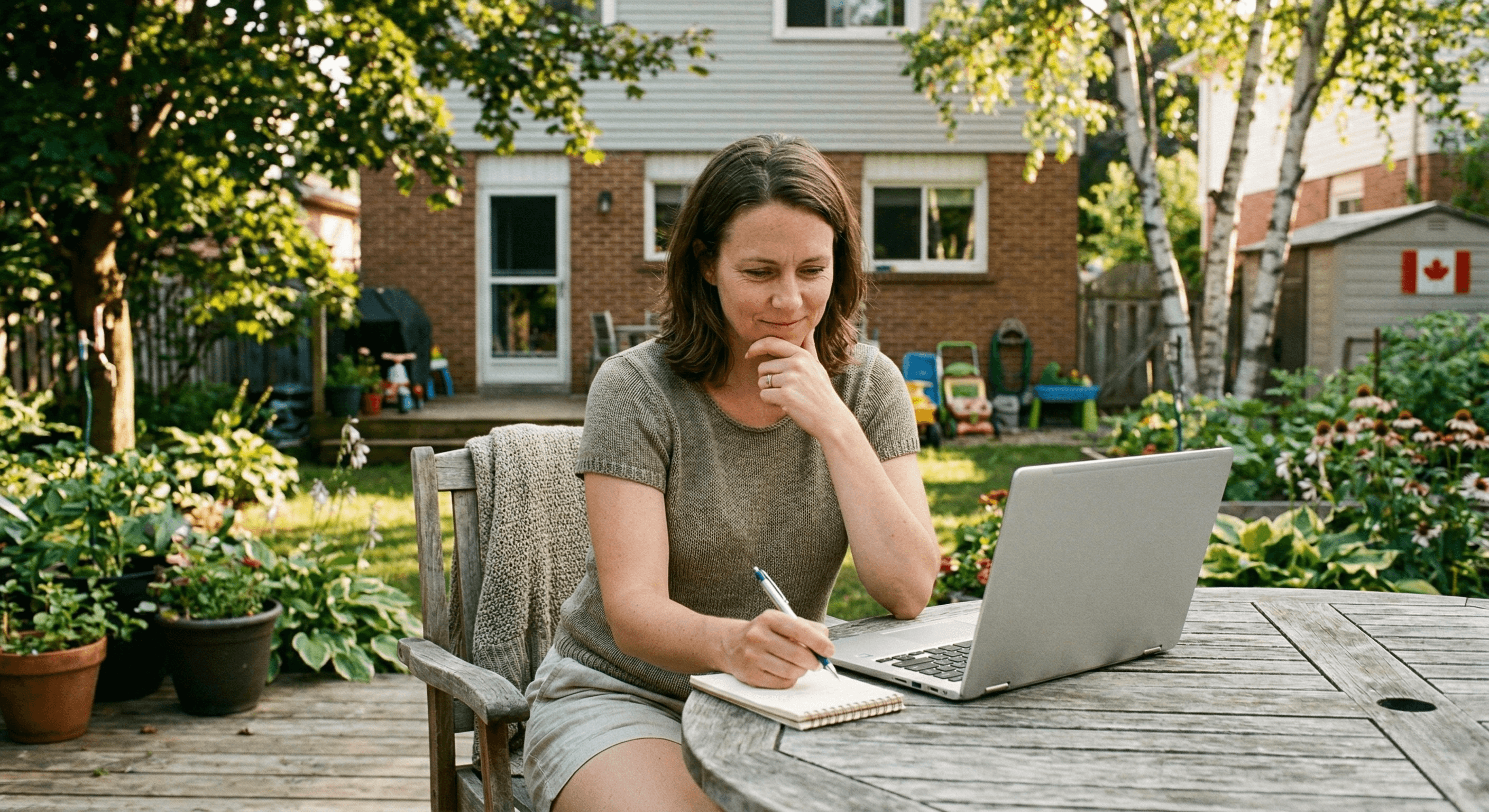 Woman reviewing rent to own programs
